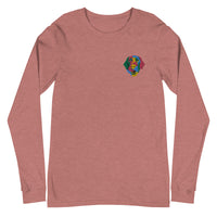 Embroidered Color  Silly Lab Long Sleeve Tee