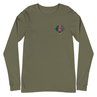 Embroidered Color  Silly Lab Long Sleeve Tee