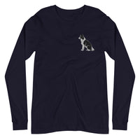 Embroidered Collie Craze Boy Long Sleeve Tee