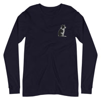 Embroidered Collie Craze Girl Long Sleeve Tee