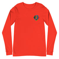 Embroidered Color  Silly Lab Long Sleeve Tee