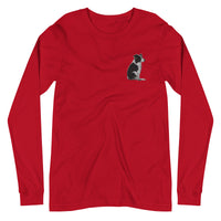 Embroidered Collie Craze Girl Long Sleeve Tee