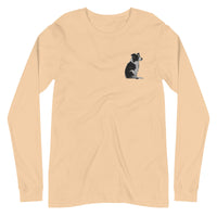 Embroidered Collie Craze Girl Long Sleeve Tee