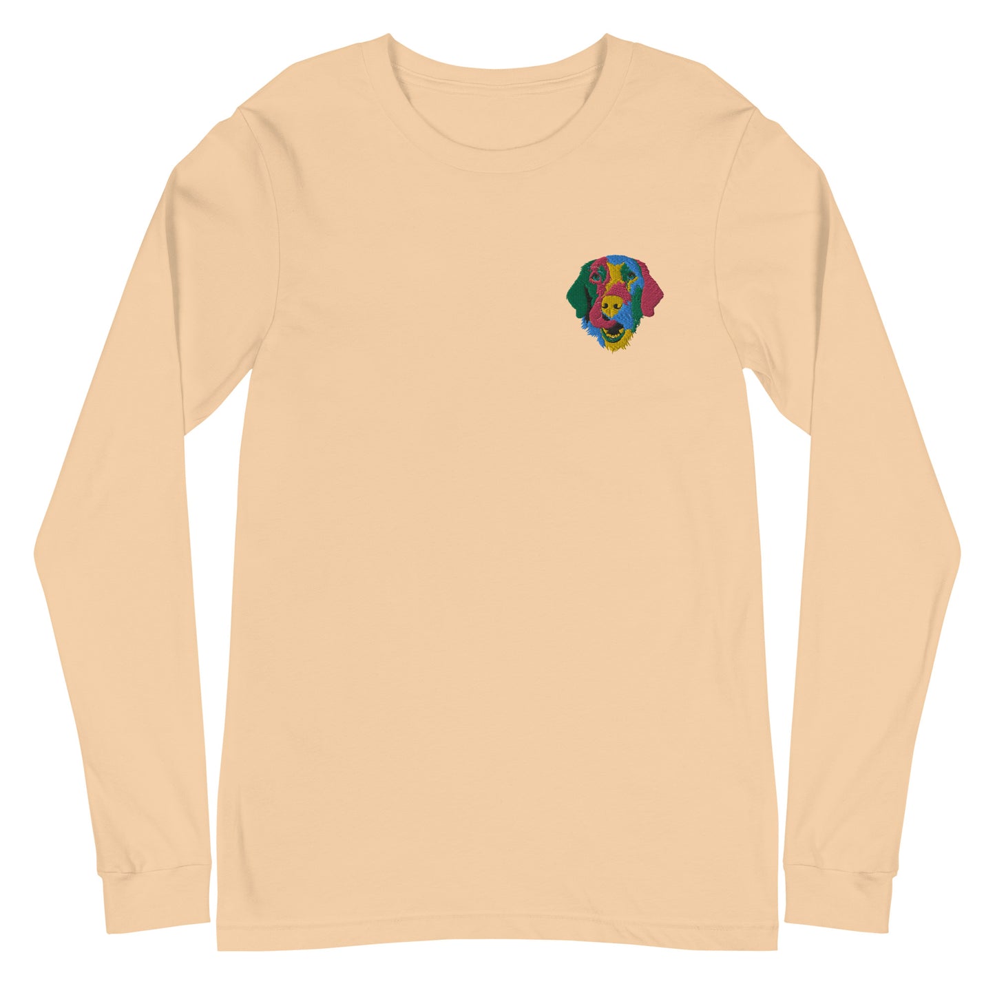 Embroidered Color  Silly Lab Long Sleeve Tee