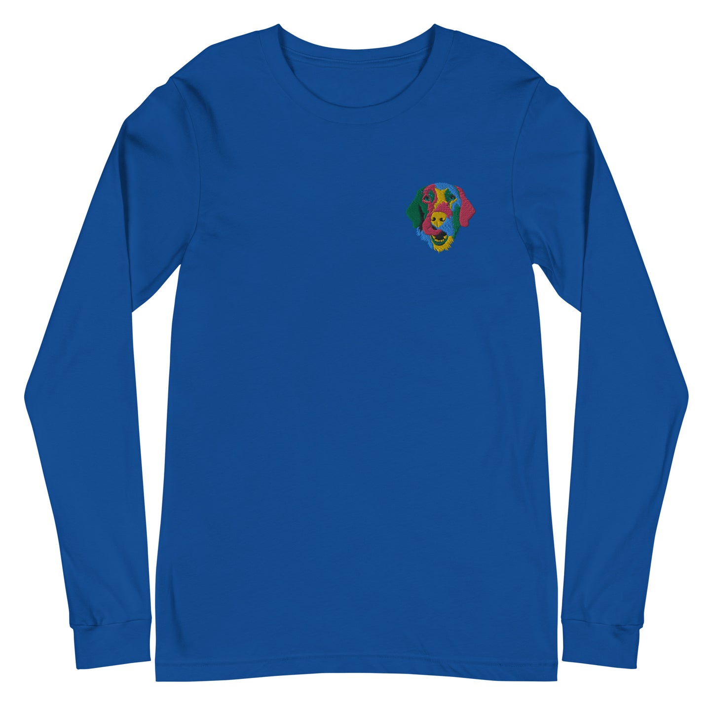 Embroidered Color  Silly Lab Long Sleeve Tee