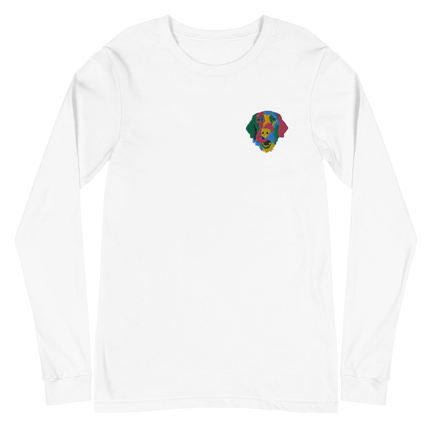 Embroidered Color  Silly Lab Long Sleeve Tee