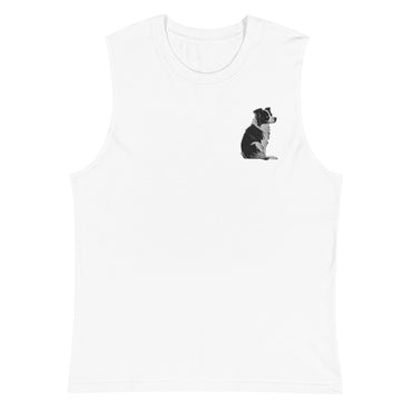 Embroidered Collie Craze Girl Muscle Shirt