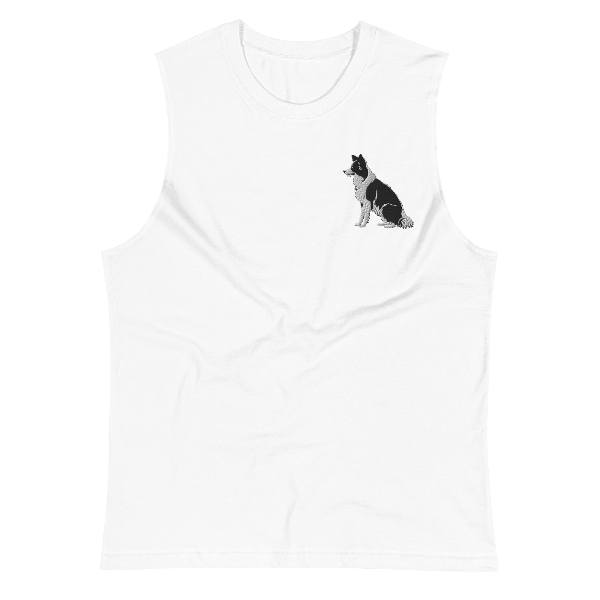 Embroidered Collie Craze Boy Muscle Shirt