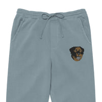 Embroidered Color Rottie Pigment-dyed Sweatpants