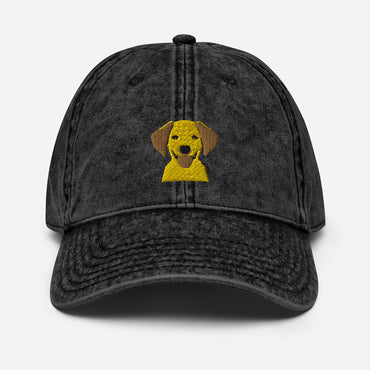 Embroidered Silly  Lab Vintage Cotton Twill Cap