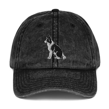 Embroidered Collie Craze Boy Vintage Cotton Twill Cap