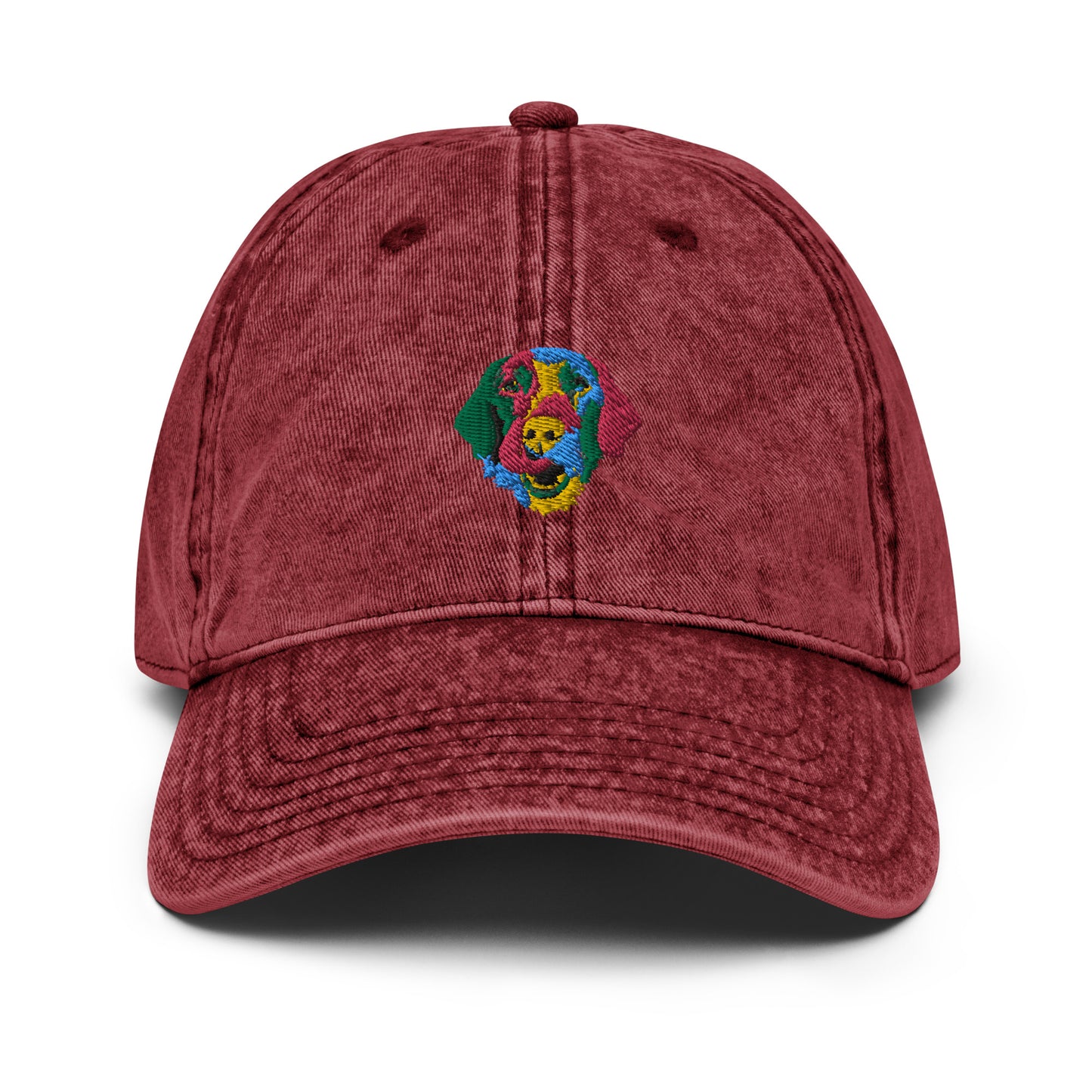 Embroidered Color Silly Lab Vintage Cotton Twill Cap