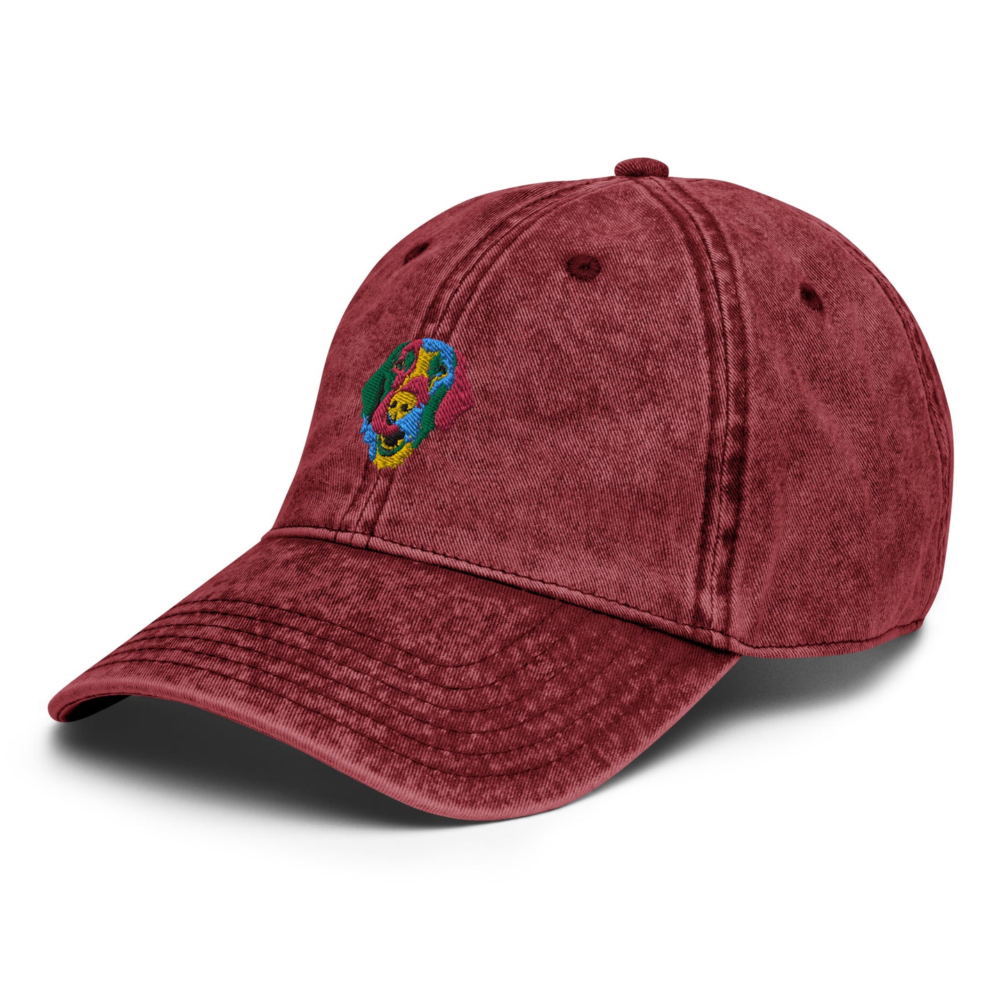 Embroidered Color Silly Lab Vintage Cotton Twill Cap