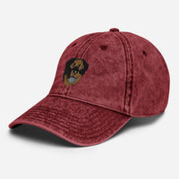 Embroidered Color Rottie Vintage Cotton Twill Cap