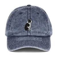 Embroidered Collie Craze Girl Vintage Cotton Twill Cap