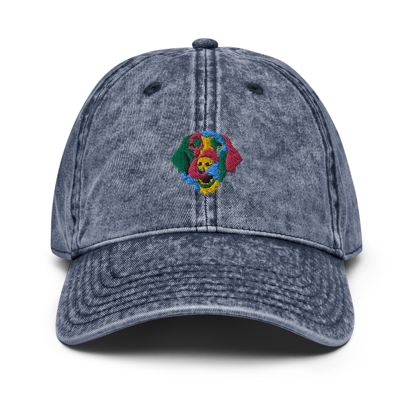 Embroidered Color Silly Lab Vintage Cotton Twill Cap