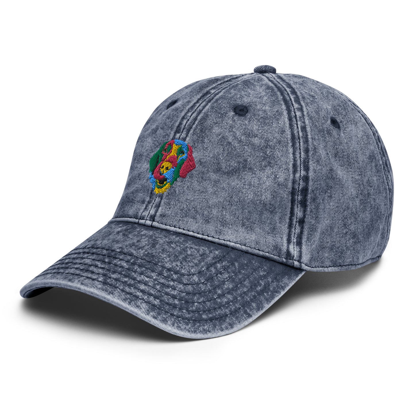 Embroidered Color Silly Lab Vintage Cotton Twill Cap