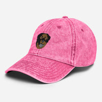 Embroidered Color Rottie Vintage Cotton Twill Cap