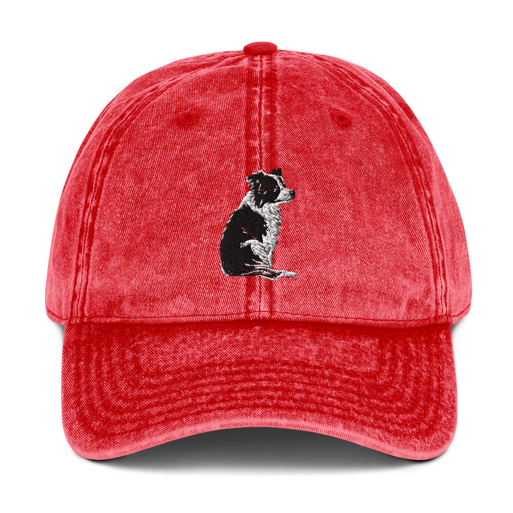 Embroidered Collie Craze Girl Vintage Cotton Twill Cap