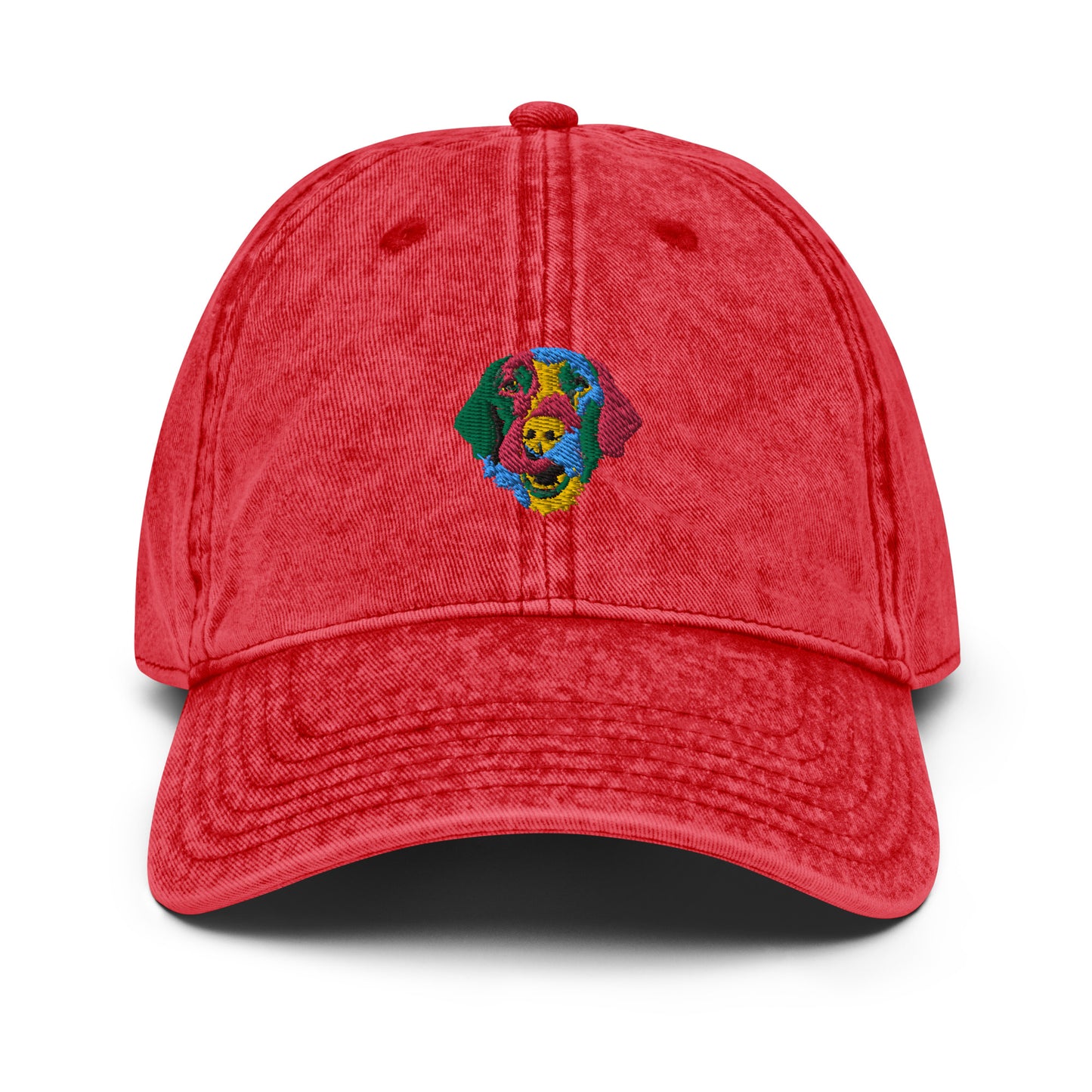 Embroidered Color Silly Lab Vintage Cotton Twill Cap