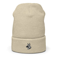 Embroidered Classic Shepherd Girl Waffle Beanie