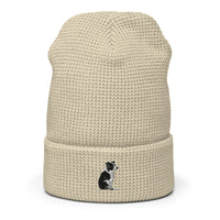 Embroidered Collie Craze Girl Waffle Beanie