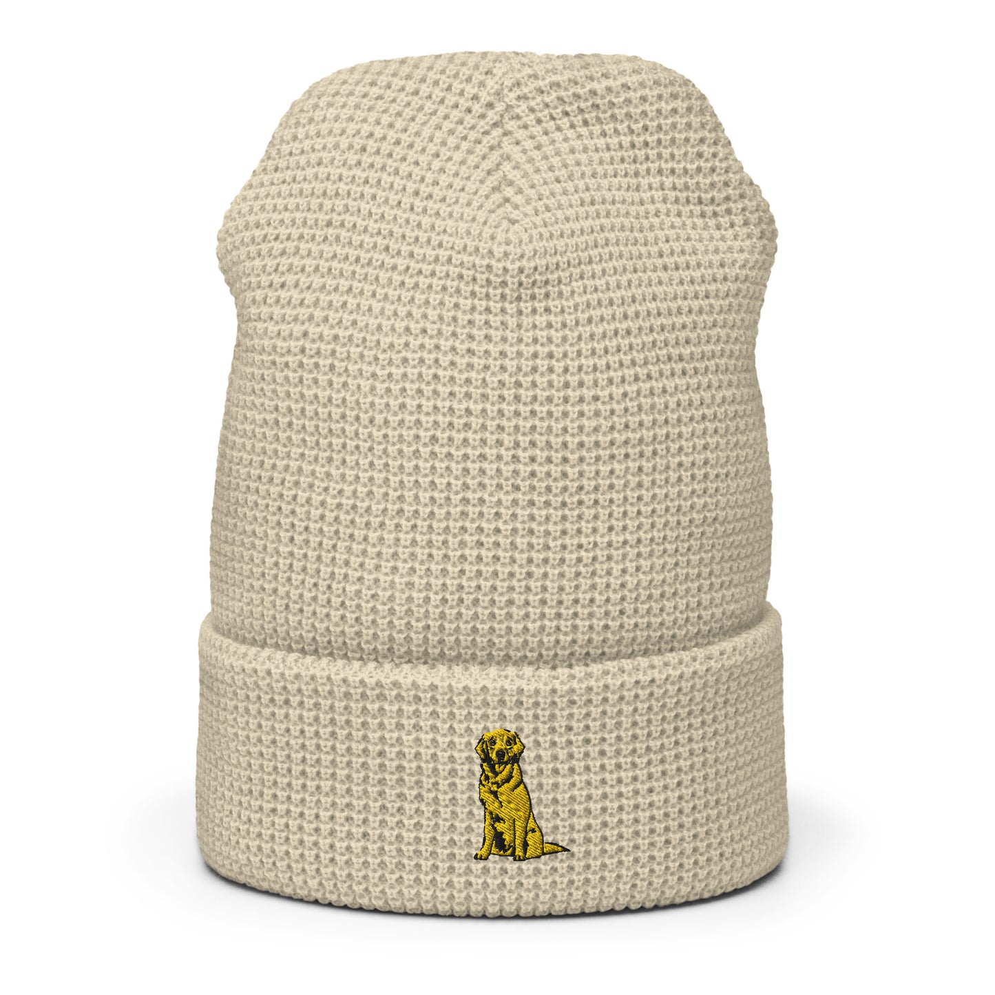 Embroidered Golden Boy Waffle Knit Beanie