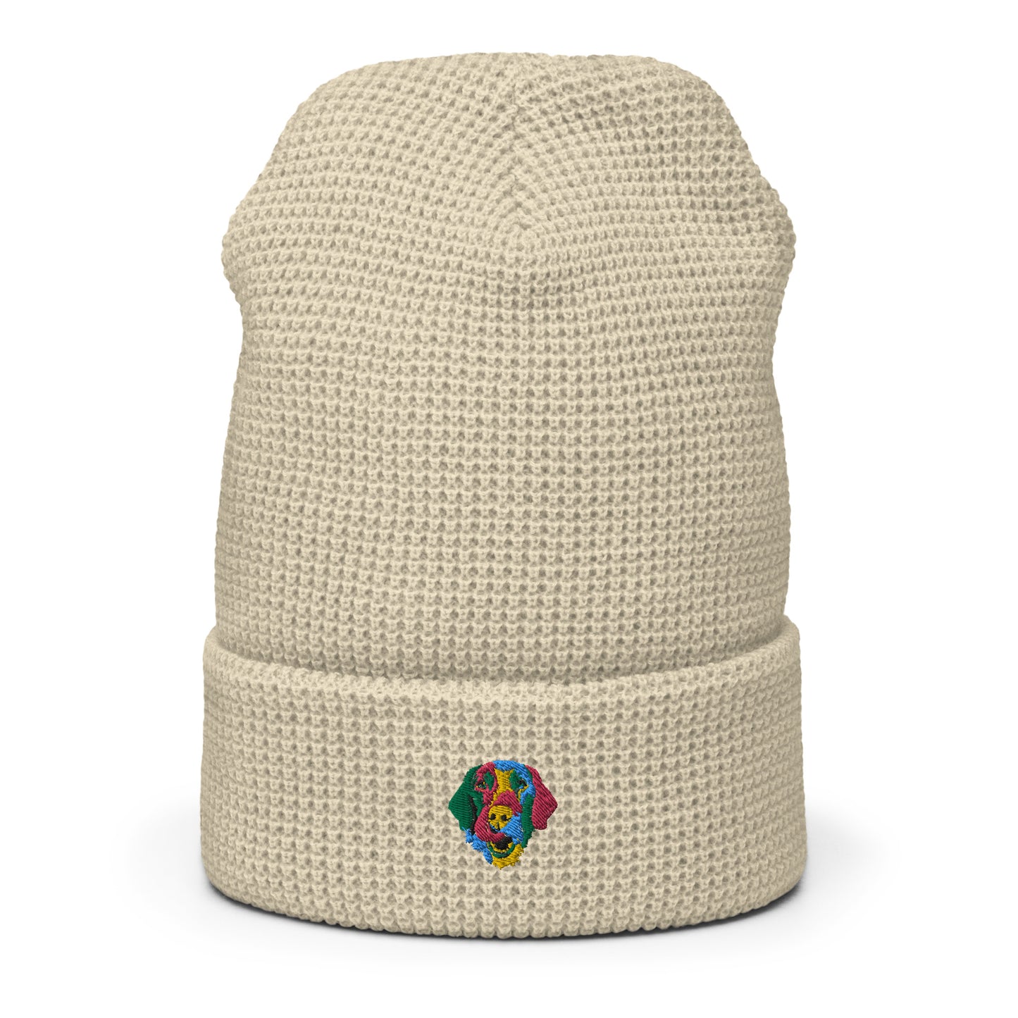 Embroidered Color Silly Lab Waffle beanie