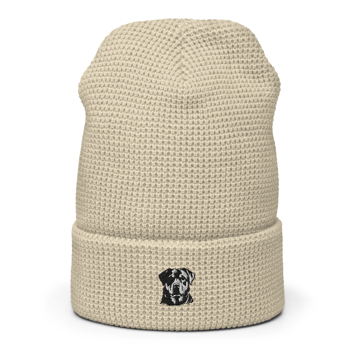 Embroidered Classic Rottie Waffle Beanie