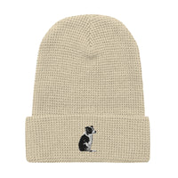 Embroidered Collie Craze Girl Waffle Beanie