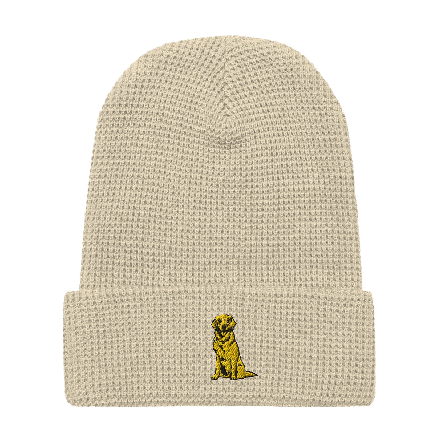 Embroidered Golden Boy Waffle Knit Beanie