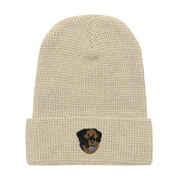 Embroidered Color Rottie Waffle Beanie