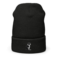 Embroidered Collie Craze Girl Waffle Beanie