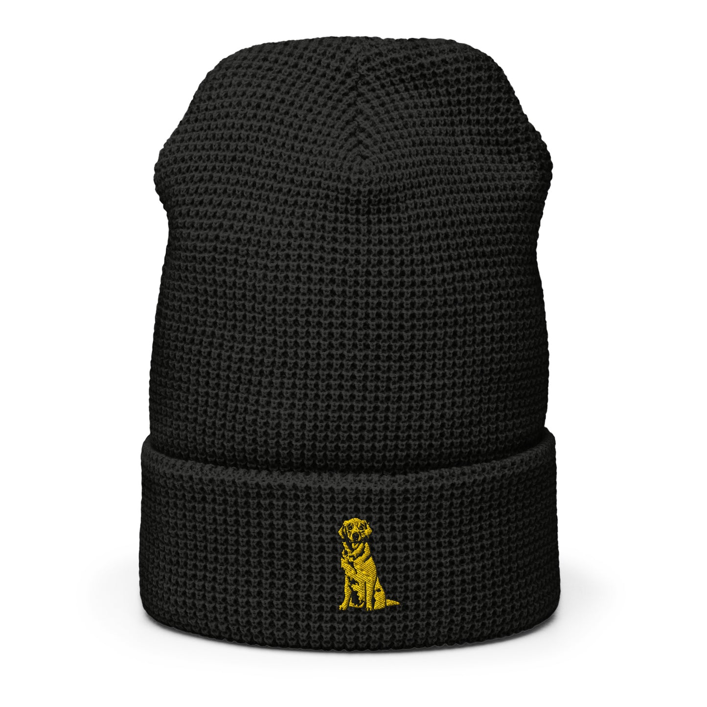 Embroidered Golden Boy Waffle Knit Beanie