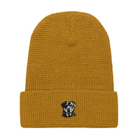 Embroidered Classic Rottie Waffle Beanie