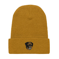 Embroidered Color Rottie Waffle Beanie