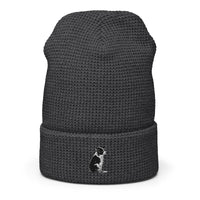 Embroidered Collie Craze Girl Waffle Beanie