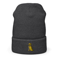 Embroidered Golden Boy Waffle Knit Beanie