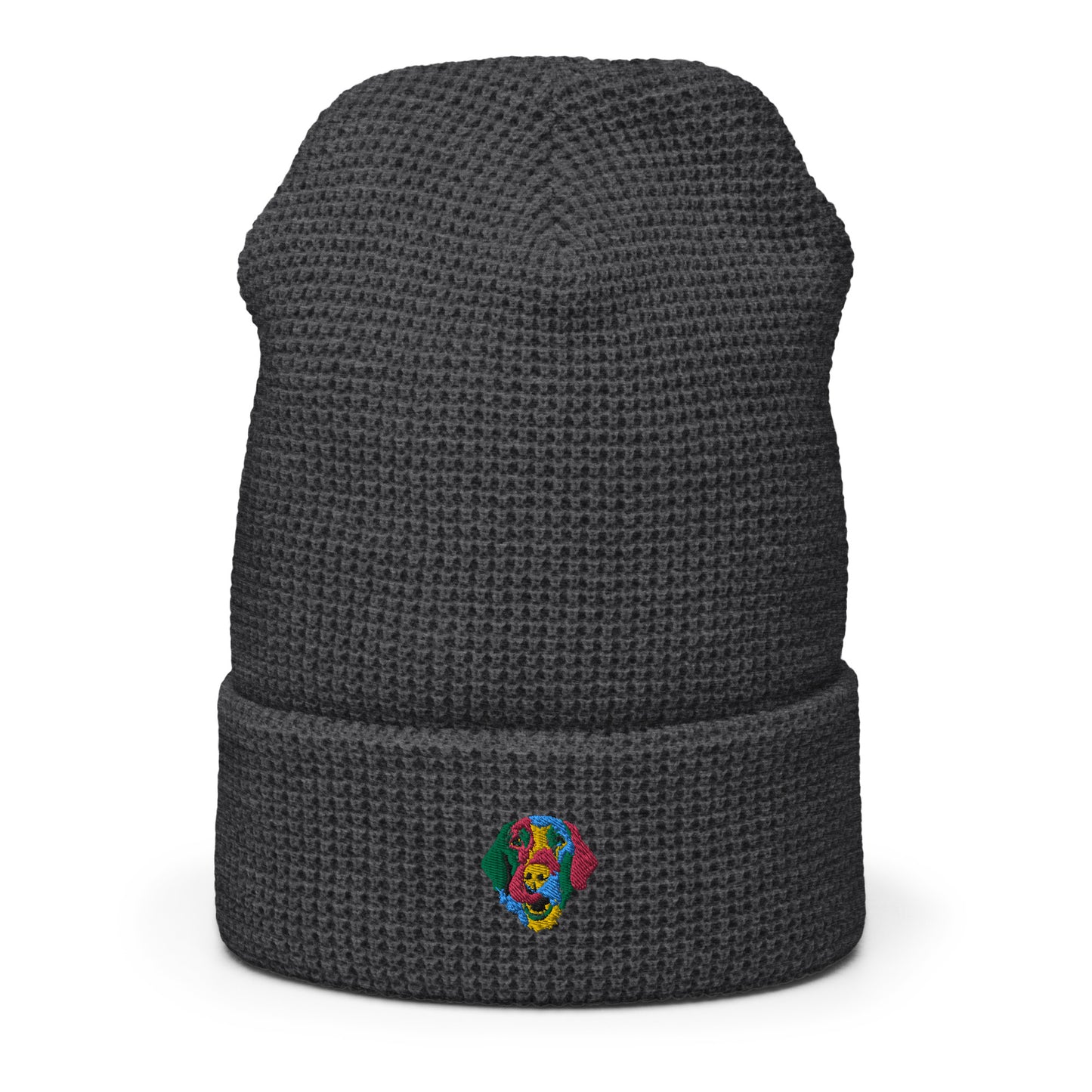 Embroidered Color Silly Lab Waffle beanie