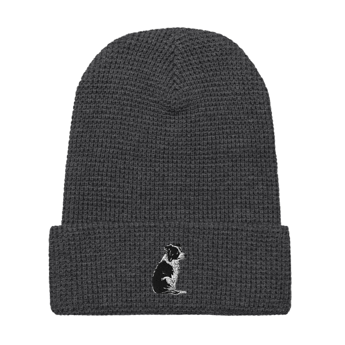 Embroidered Collie Craze Girl Waffle Beanie