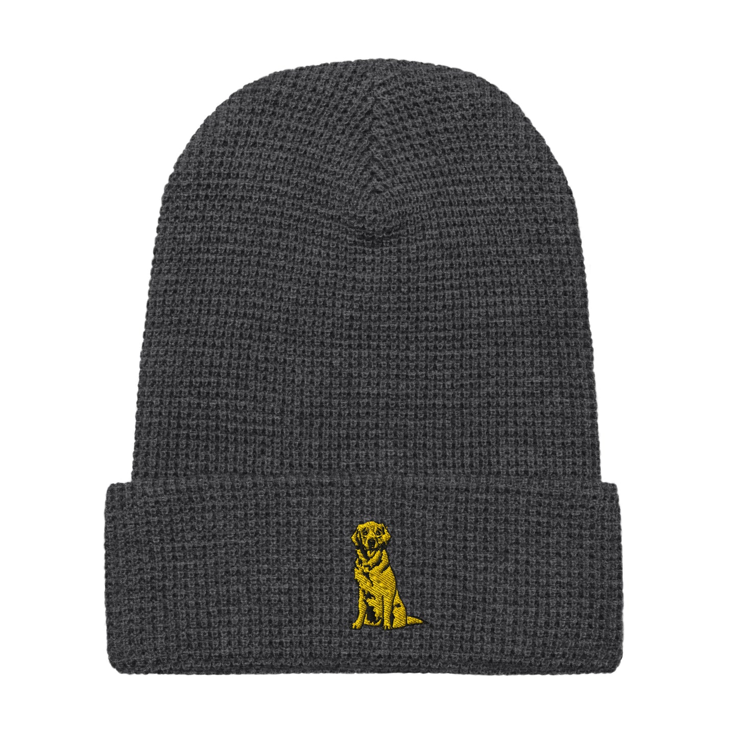 Embroidered Golden Boy Waffle Knit Beanie