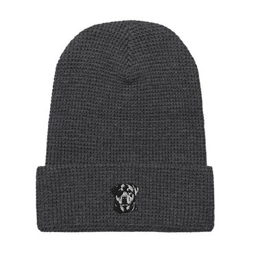 Embroidered Classic Rottie Waffle Beanie