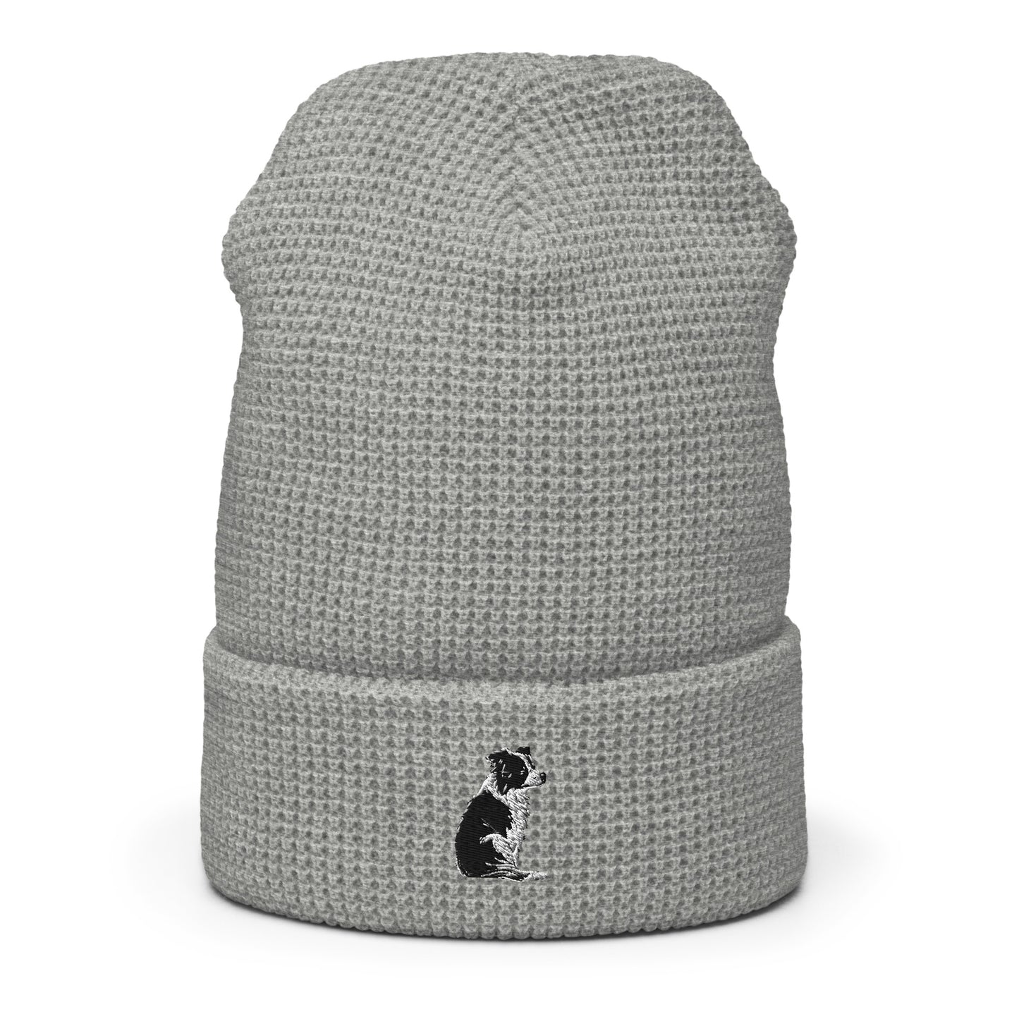 Embroidered Collie Craze Girl Waffle Beanie