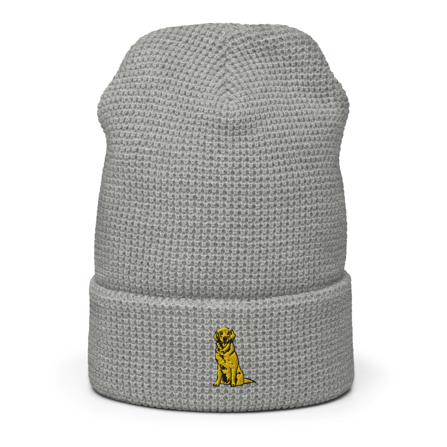 Embroidered Golden Boy Waffle Knit Beanie