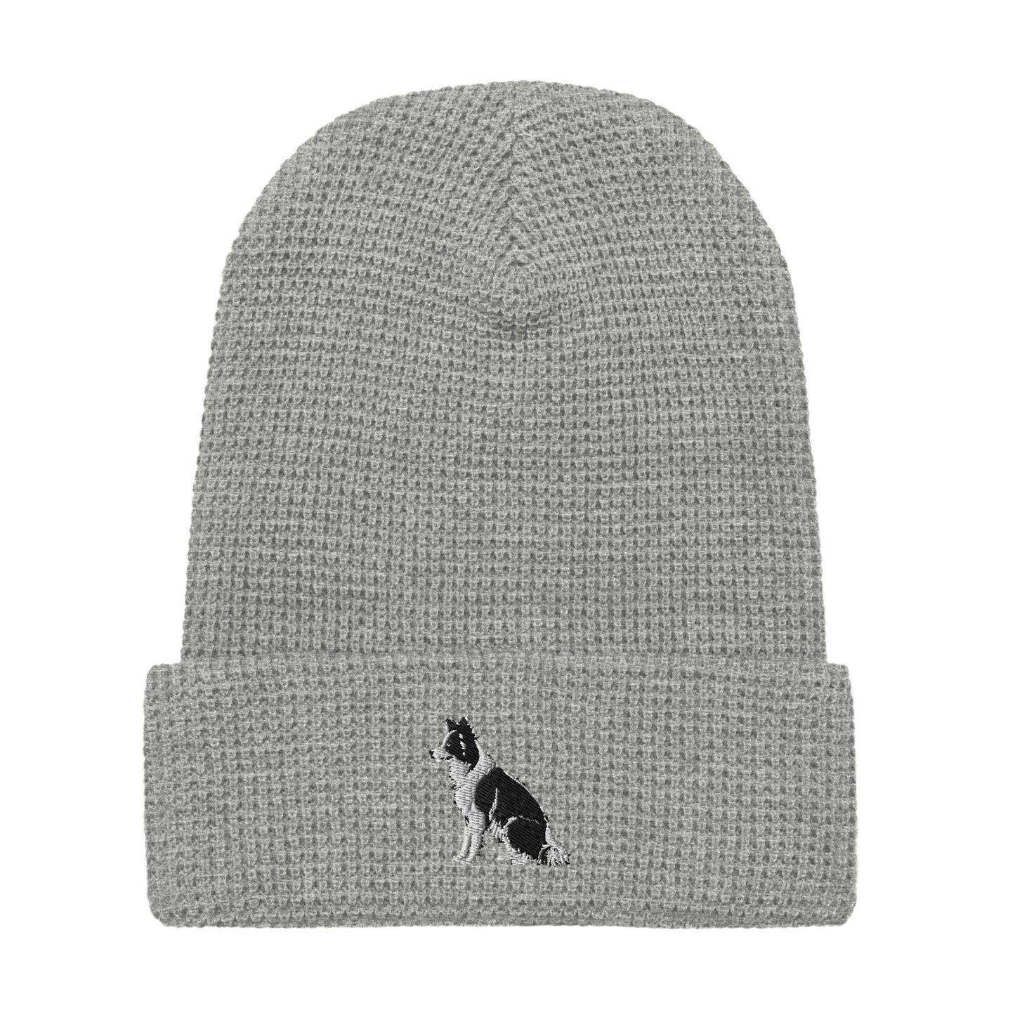 Embroidered Collie Craze Boy Waffle Beanie