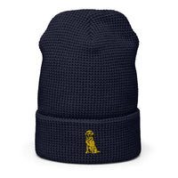 Embroidered Golden Boy Waffle Knit Beanie