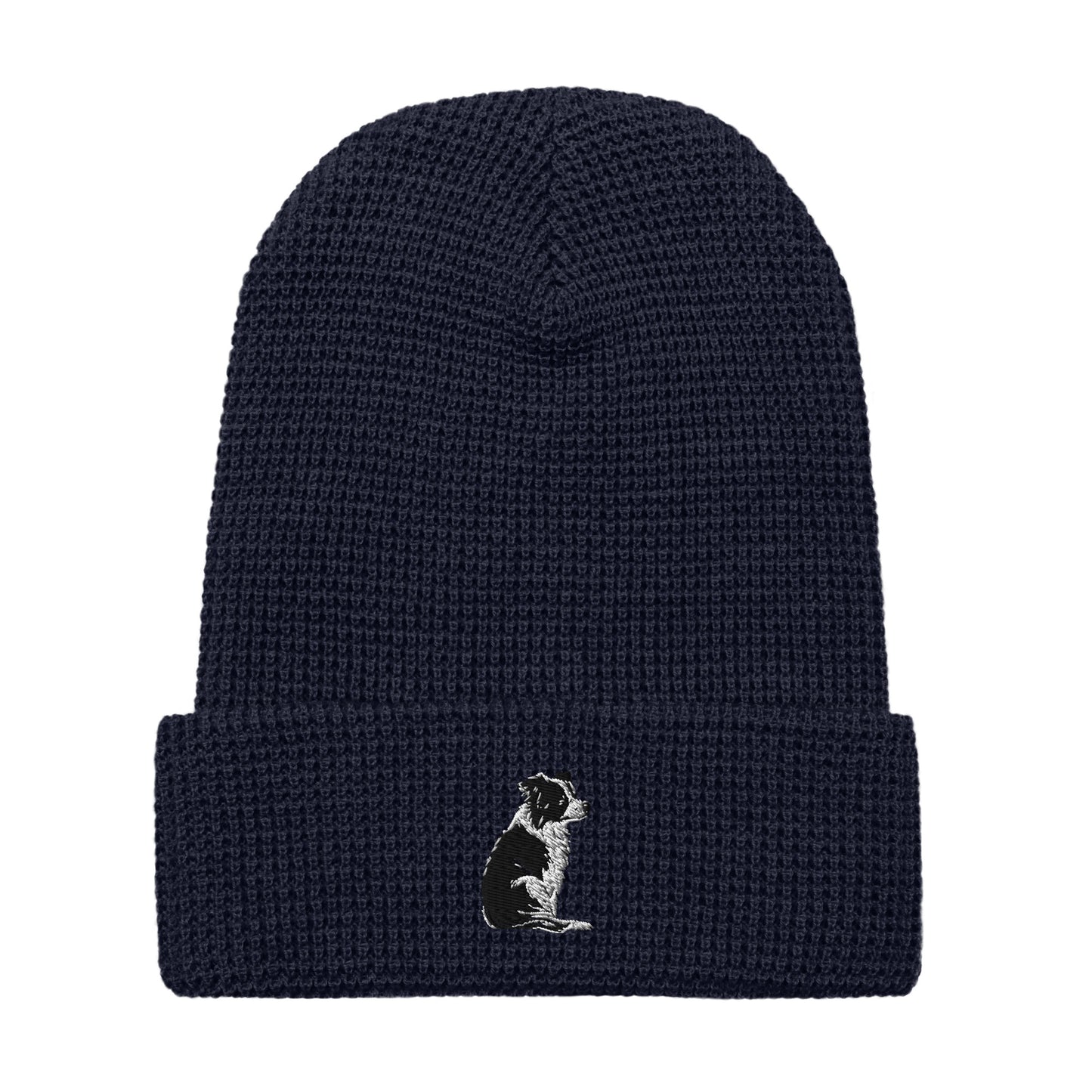 Embroidered Collie Craze Girl Waffle Beanie