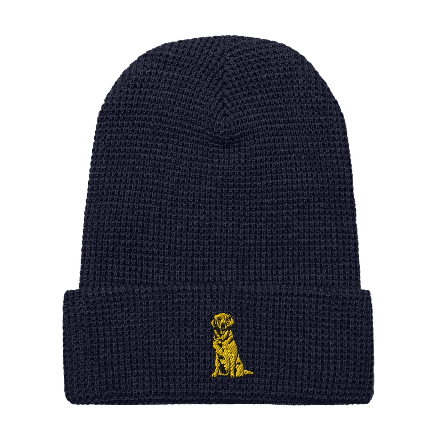 Embroidered Golden Boy Waffle Knit Beanie