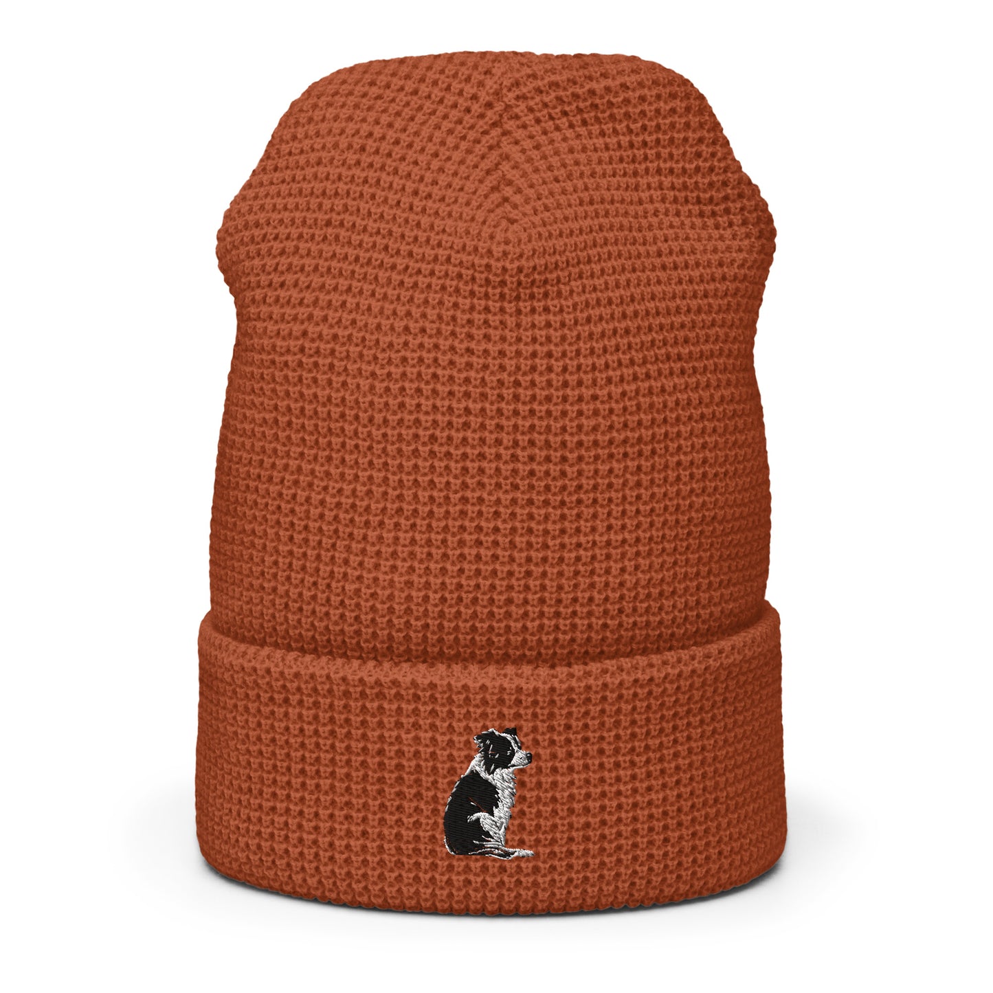 Embroidered Collie Craze Girl Waffle Beanie