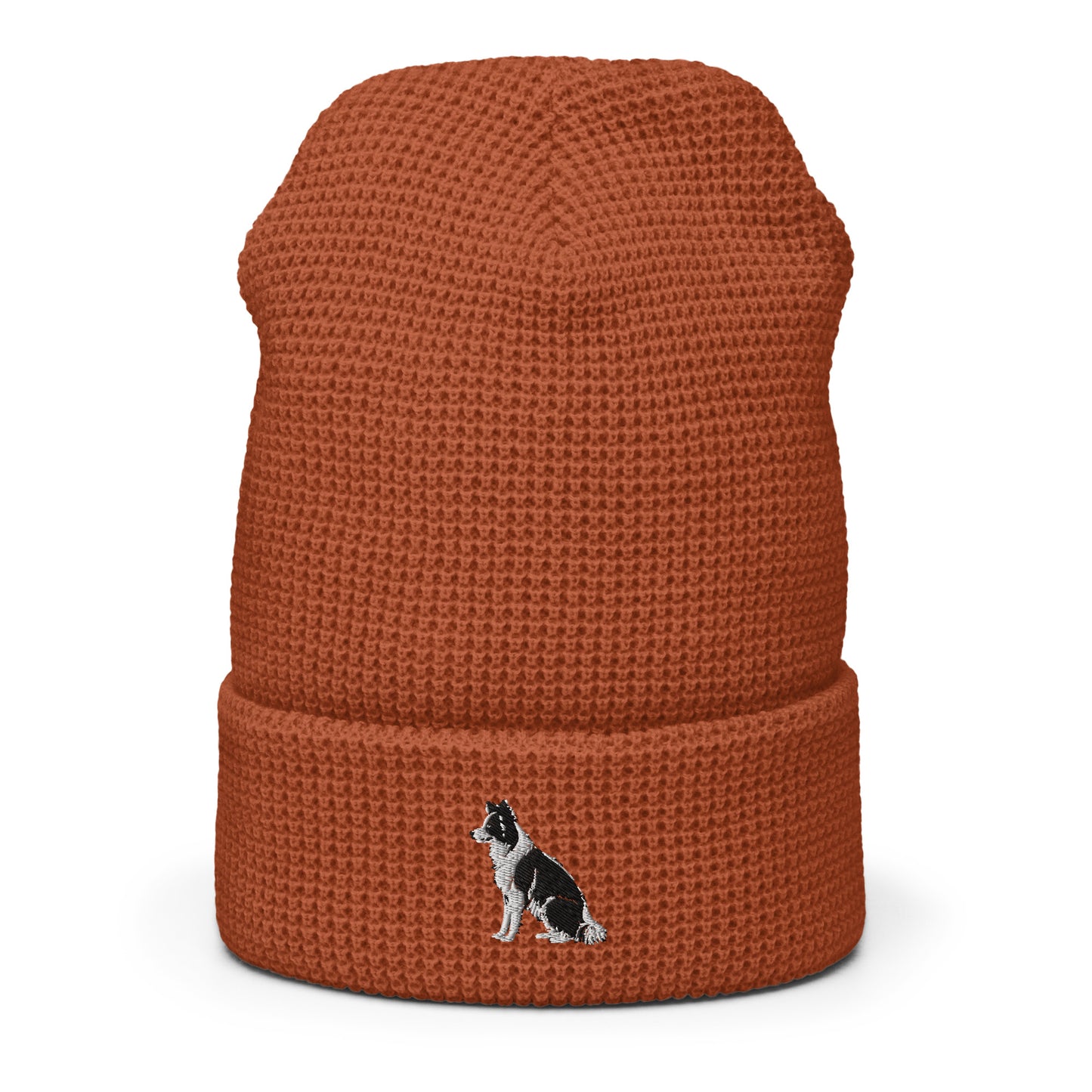 Embroidered Collie Craze Boy Waffle Beanie